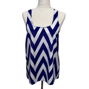 Everly Flowy Zig Zag Tank Top Women M